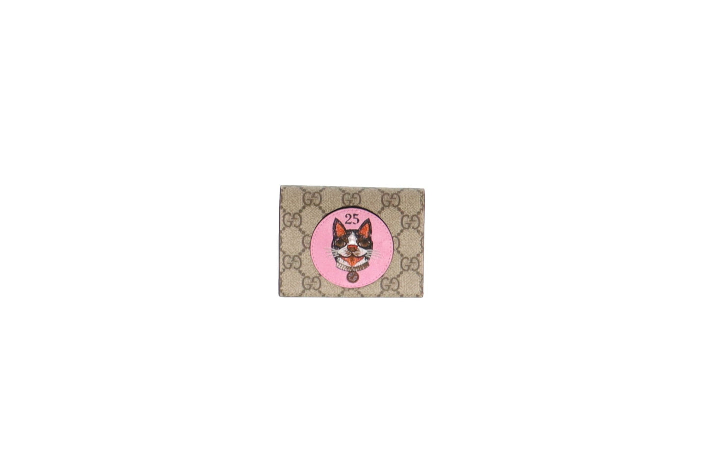 Gucci GG Supreme and Cat Motif Card Case