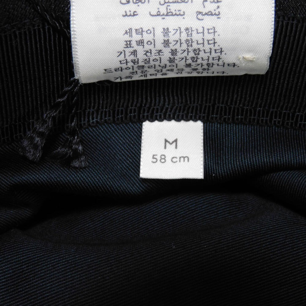 GUCCI hat 735219 4HG53 1060 GG canvas x textured leather (embossed) black GG Marmont Original GG Canvas Bucket Hat mens M Used