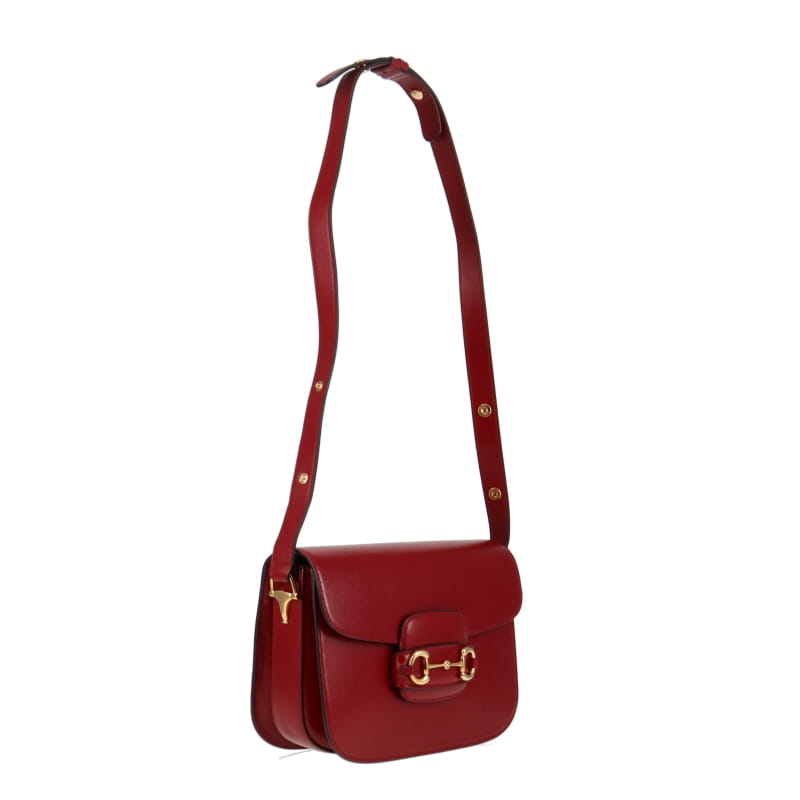 Gucci Horsebit 1955 Shoulder Bag Red Leather
