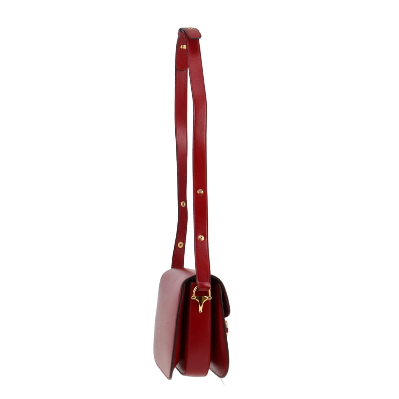 Gucci Horsebit 1955 Shoulder Bag Red Leather