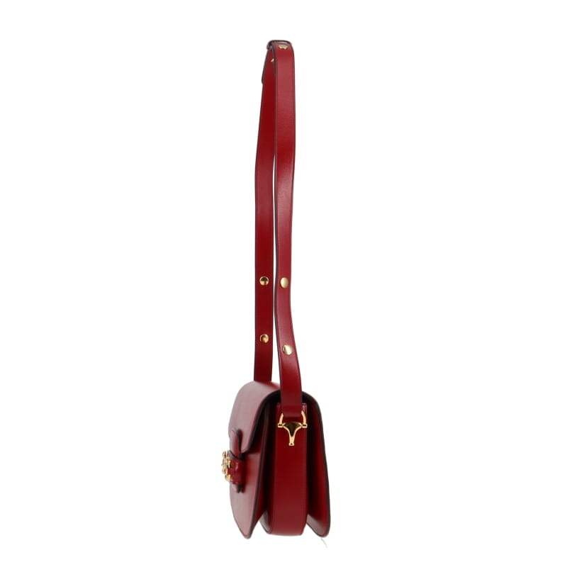 Gucci Horsebit 1955 Shoulder Bag Red Leather