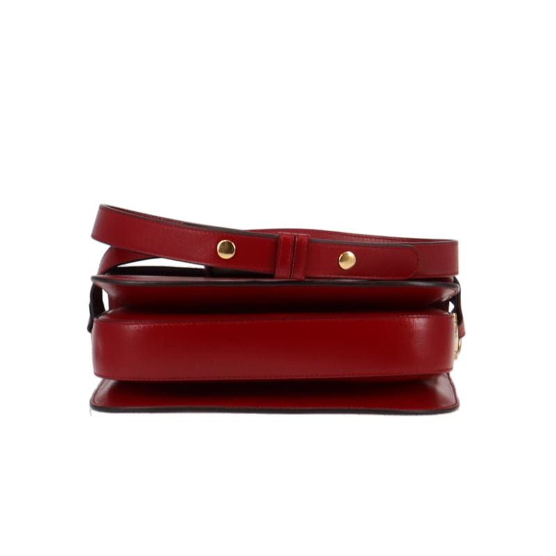 Gucci Horsebit 1955 Shoulder Bag Red Leather