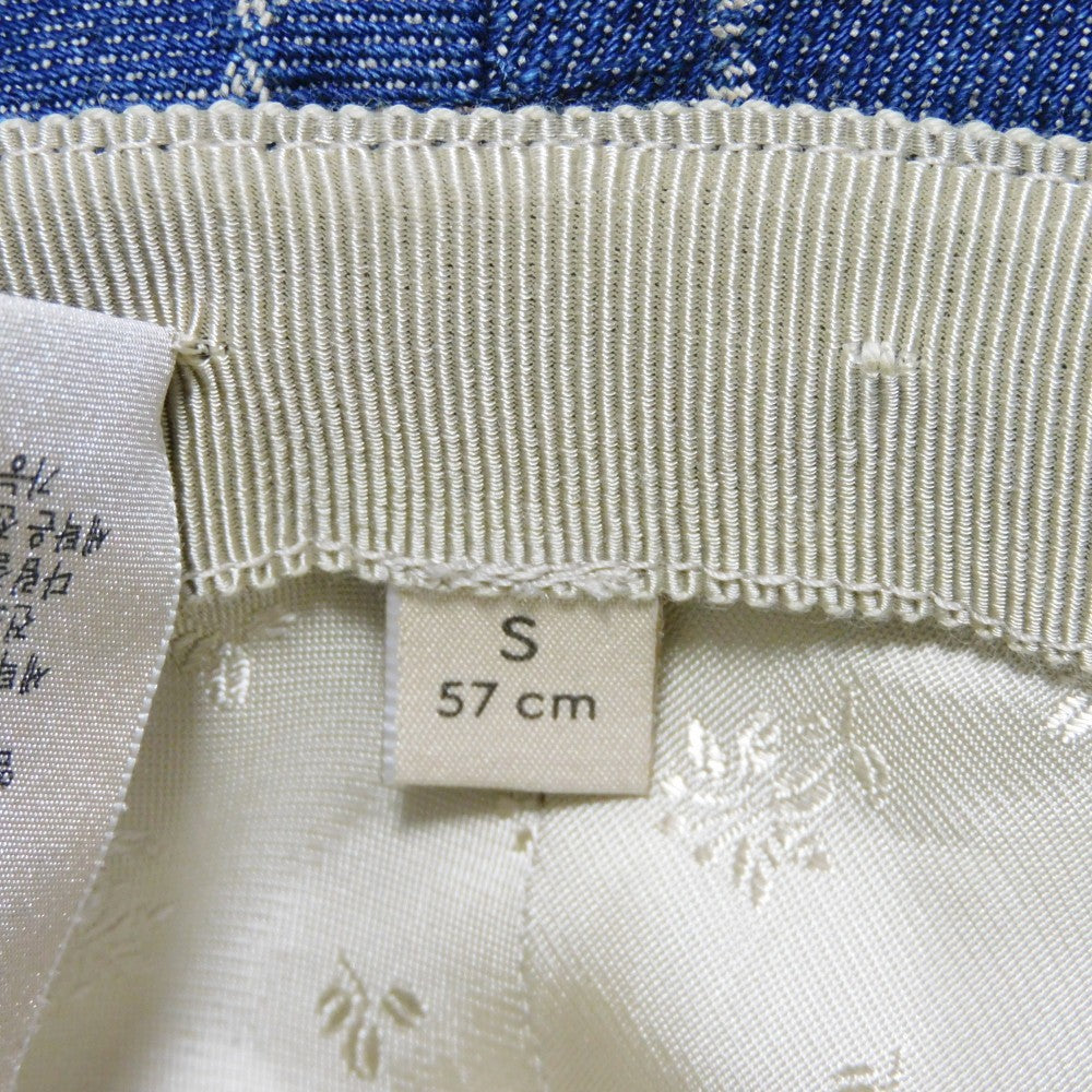 GUCCI hat 576371 4HAC3 4264 cotton blue GG canvas Denim Bucket Hat Women S Used