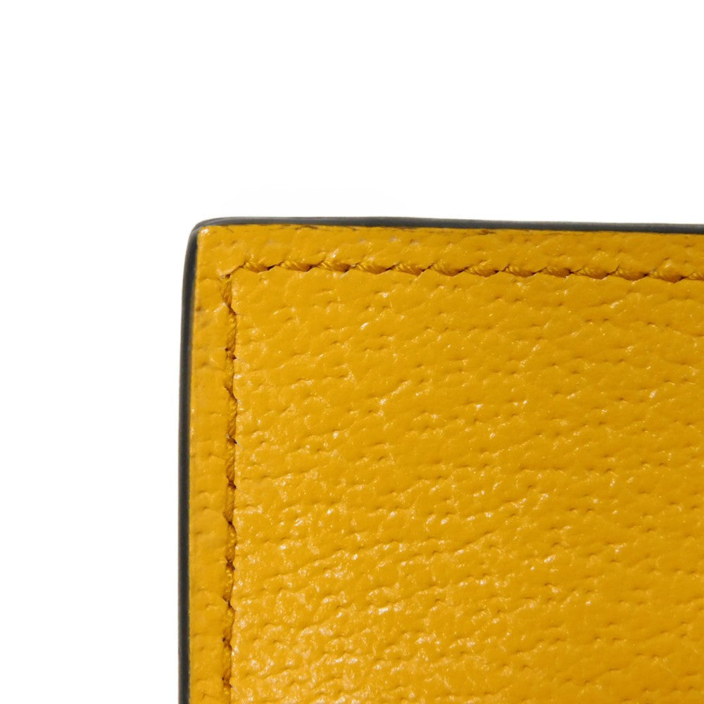 GUCCI Bifold Wallet 702248 DJ24G 7673 Textured leather yellow Adidas Horsebit Shoulder Compact Wallet Women(Unisex) Used