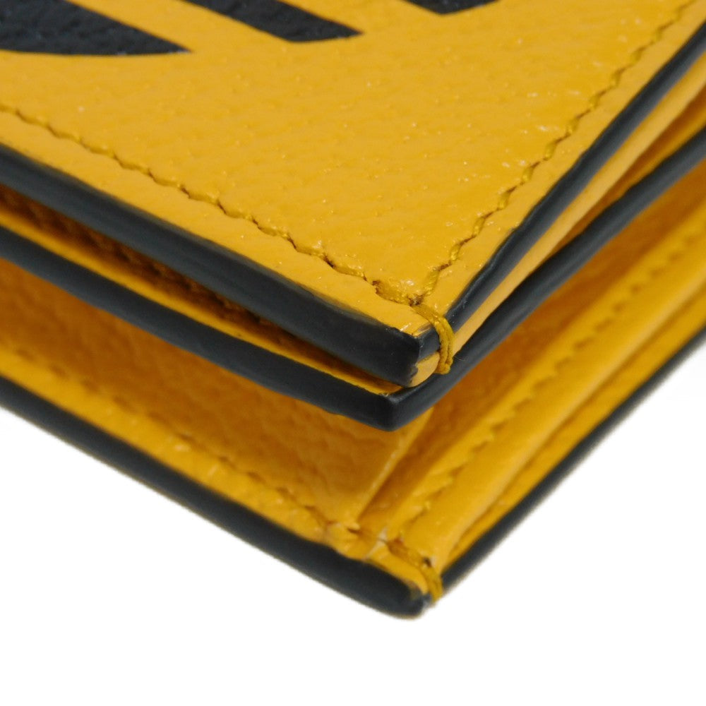 GUCCI Bifold Wallet 702248 DJ24G 7673 Textured leather yellow Adidas Horsebit Shoulder Compact Wallet Women(Unisex) Used