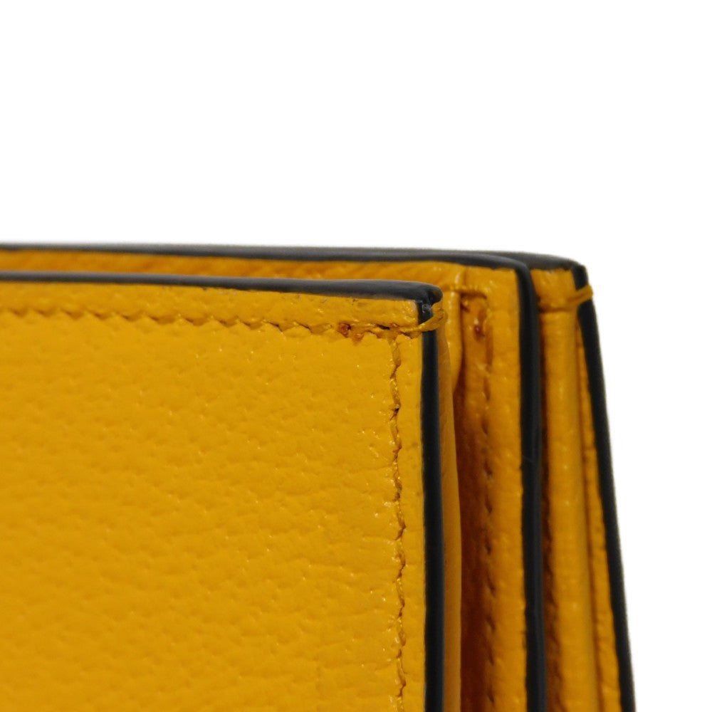 GUCCI Bifold Wallet 702248 DJ24G 7673 Textured leather yellow Adidas Horsebit Shoulder Compact Wallet Women(Unisex) Used