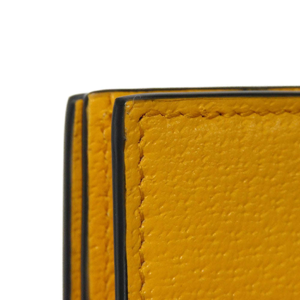 GUCCI Bifold Wallet 702248 DJ24G 7673 Textured leather yellow Adidas Horsebit Shoulder Compact Wallet Women(Unisex) Used