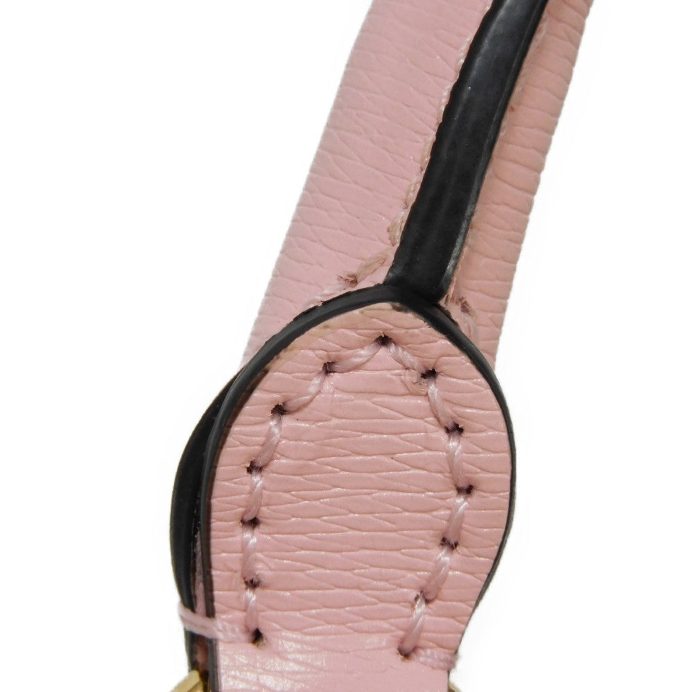 GUCCI Handbag 724606 AABUY 8442 Calf leather Light pink GG Offdia Animal Print Mini Bag Women Used