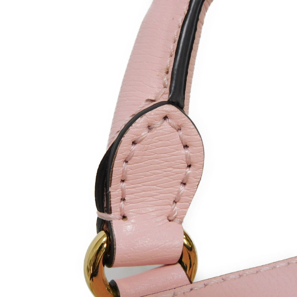 GUCCI Handbag 724606 AABUY 8442 Calf leather Light pink GG Offdia Animal Print Mini Bag Women Used