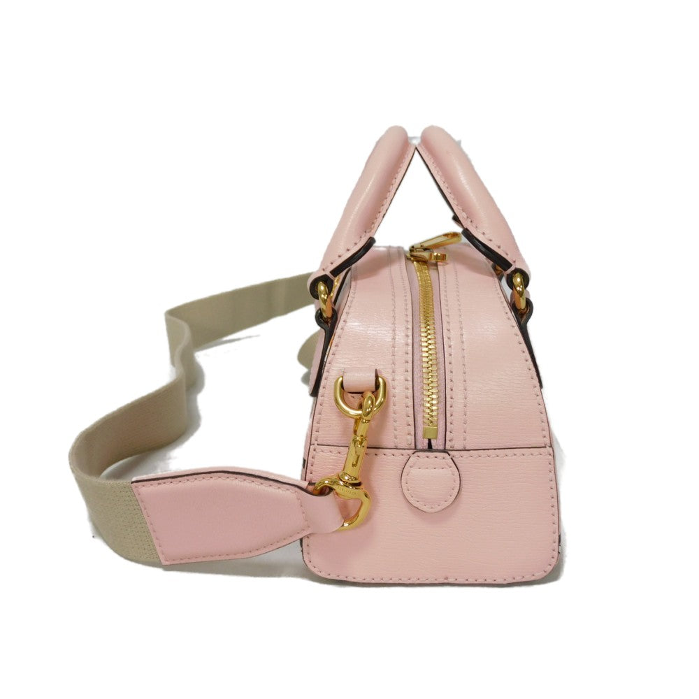 GUCCI Handbag 724606 AABUY 8442 Calf leather Light pink GG Offdia Animal Print Mini Bag Women Used