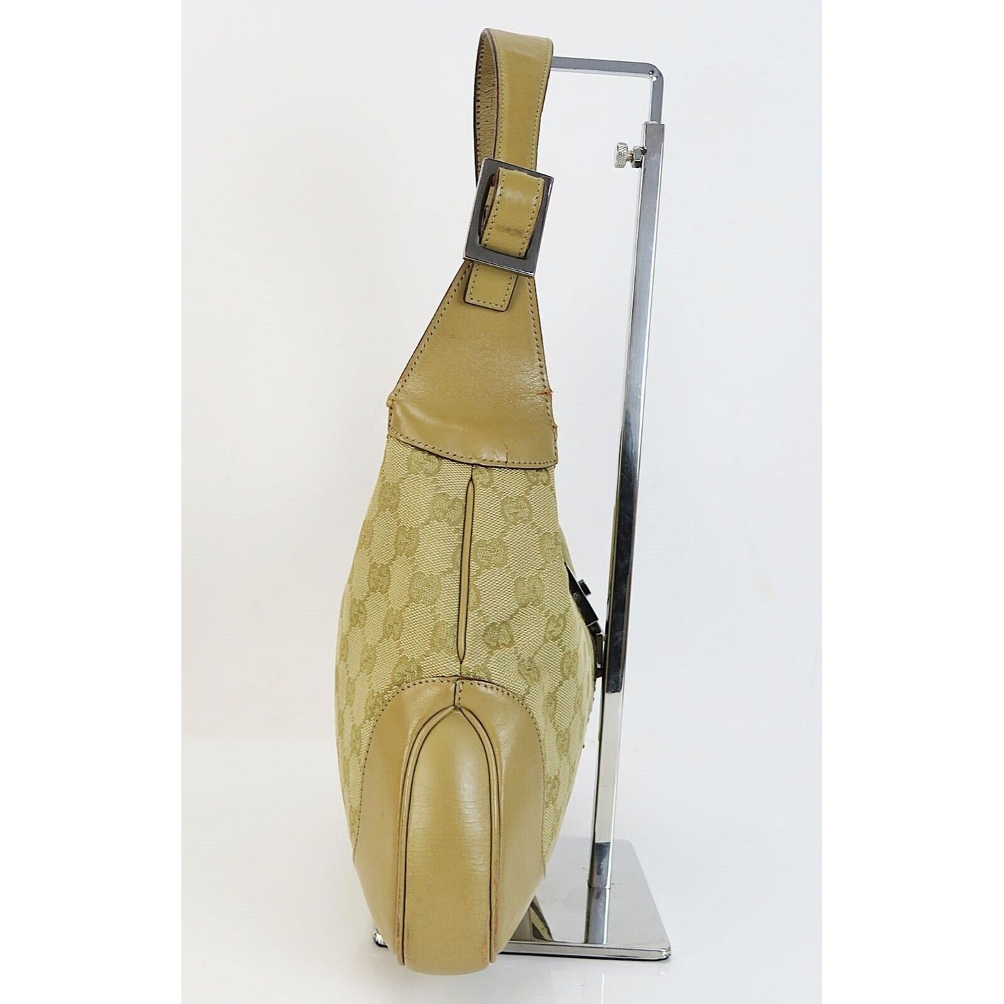 Gucci yellow and metallic leather Tom Ford Jackie Hobo with a camel Guccissima print