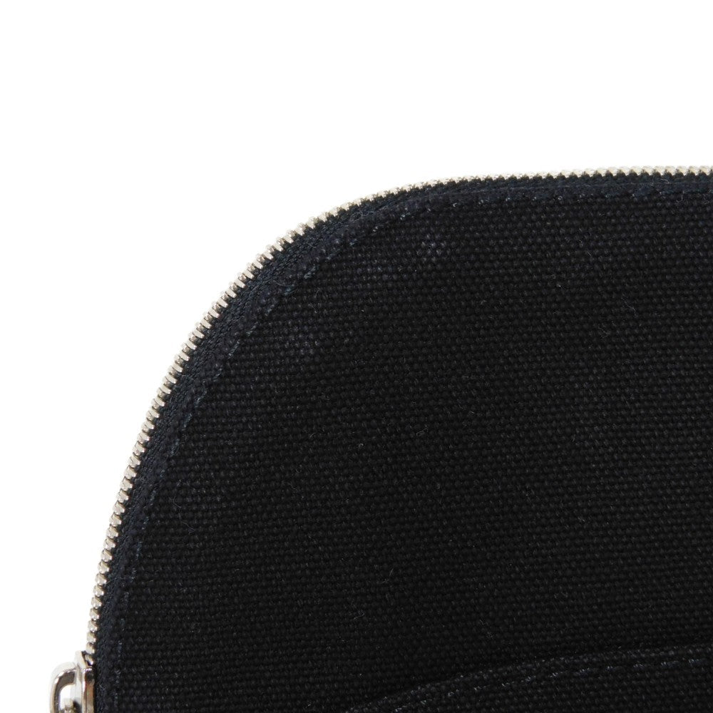 HERMES Handbag cotton black H logo BOLID POUCH 25 MM Women Used