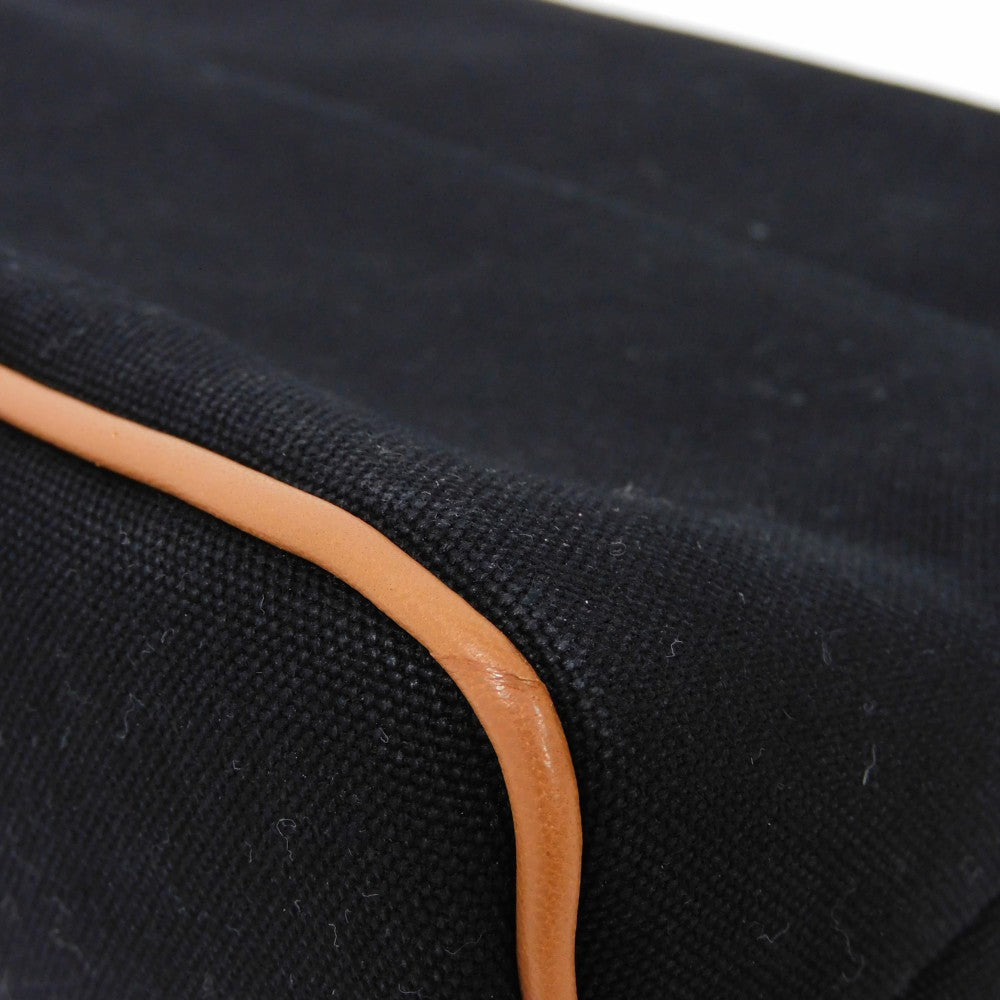 HERMES Handbag cotton black H logo BOLID POUCH 25 MM Women Used