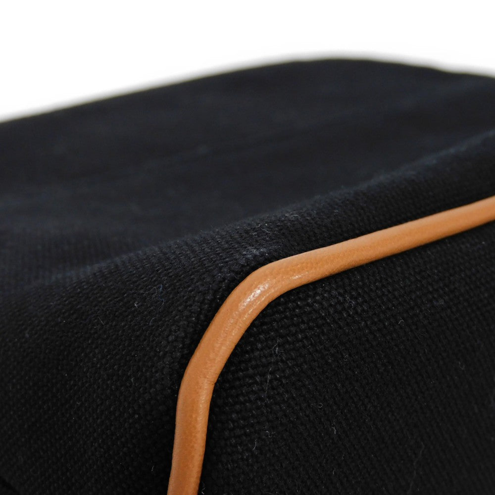 HERMES Handbag cotton black H logo BOLID POUCH 25 MM Women Used