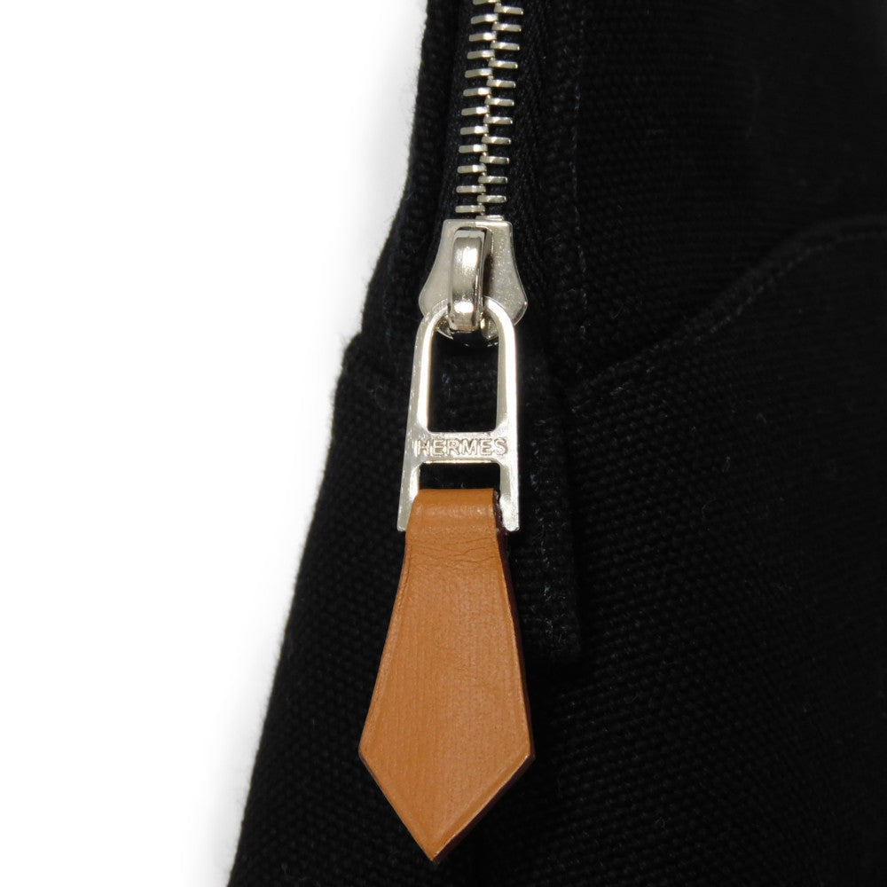 HERMES Handbag cotton black H logo BOLID POUCH 25 MM Women Used