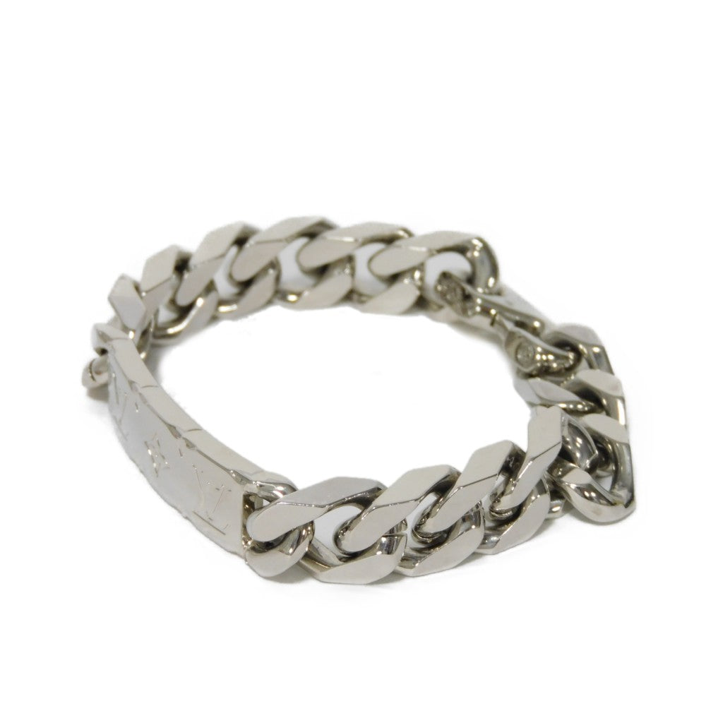 LOUIS VUITTON bracelet M00855 metal Silver Bracelet Chain Monogram mens Used