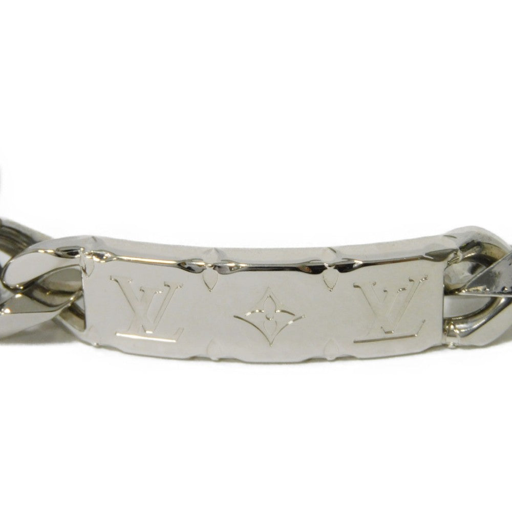 LOUIS VUITTON bracelet M00855 metal Silver Bracelet Chain Monogram mens Used