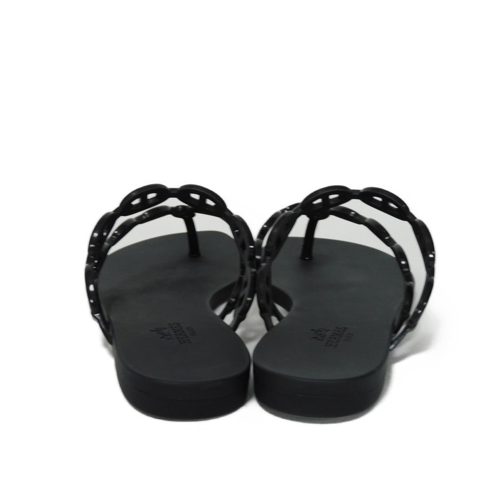 HERMES Sandals thermopolyurethane black Chene Dunkle island 36