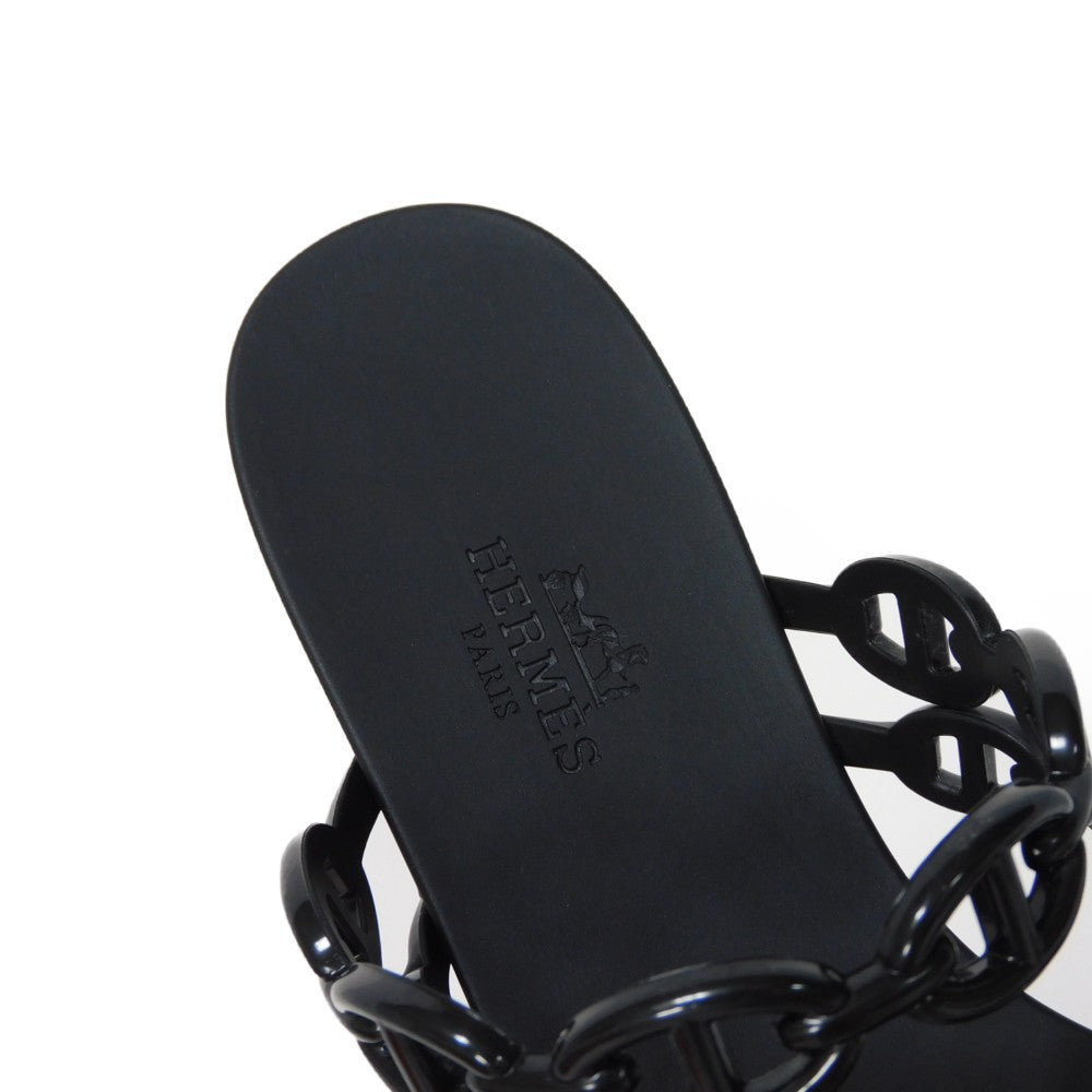 HERMES Sandals thermopolyurethane black Chene Dunkle island 36