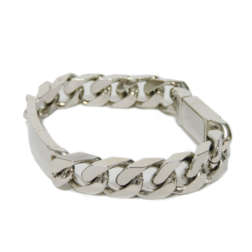 LOUIS VUITTON bracelet M62486 metal Silver Bracelet Chain Monogram mens Used