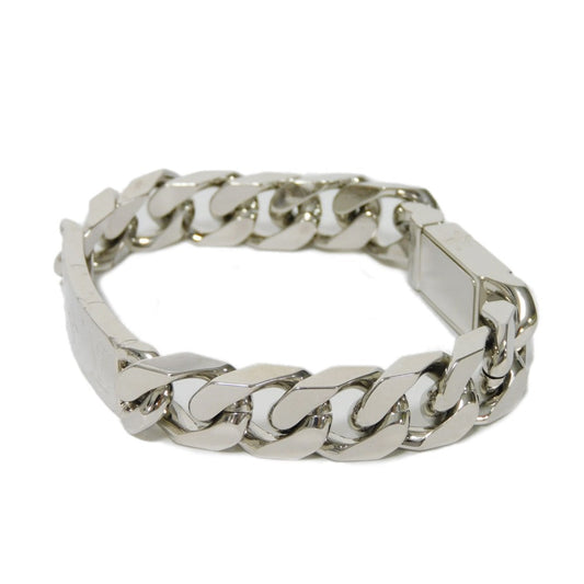 LOUIS VUITTON bracelet M62486 metal Silver Bracelet Chain Monogram mens Used