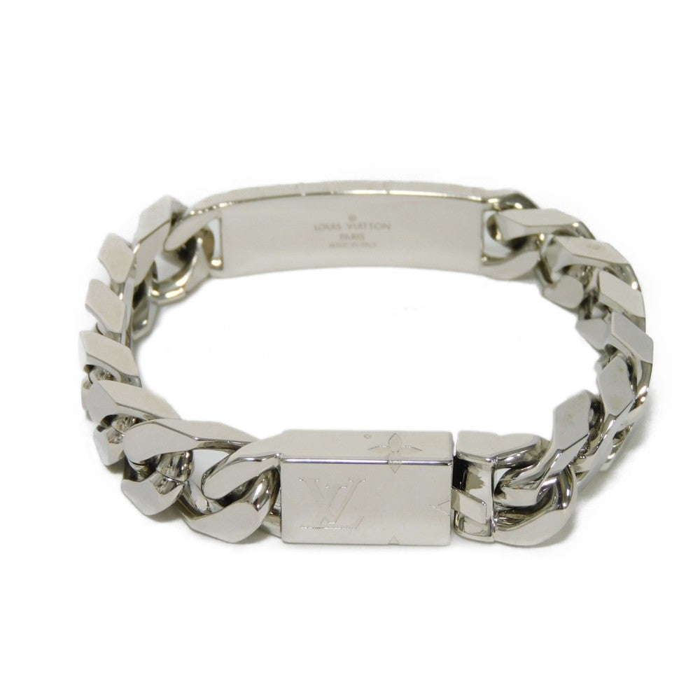 LOUIS VUITTON bracelet M62486 metal Silver Bracelet Chain Monogram mens Used