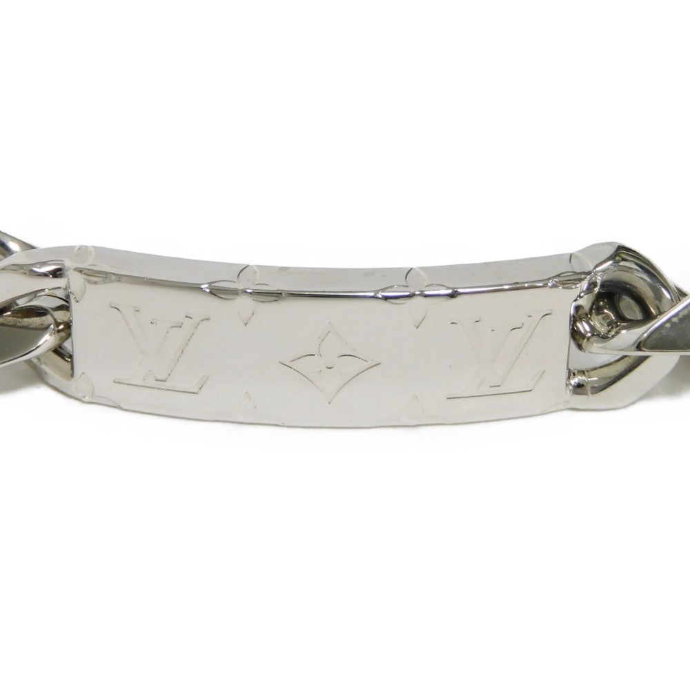 LOUIS VUITTON bracelet M62486 metal Silver Bracelet Chain Monogram mens Used