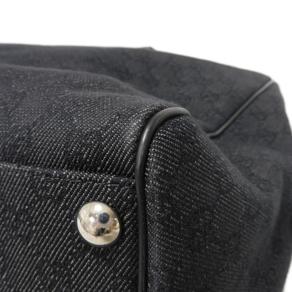 GUCCI Handbag 196356 G1XCN 1000 GG denim canvas black GG denim canvas Boston Duffel bag