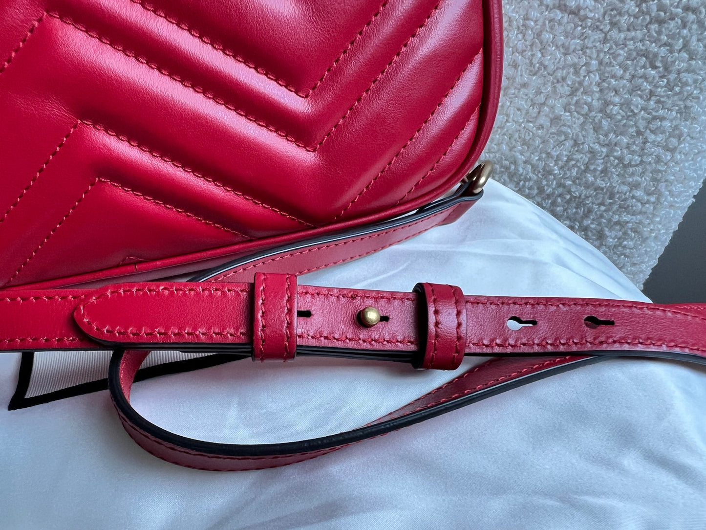 Gucci GG Red Marmont Small Shoulder Bag (RRP £1,440)