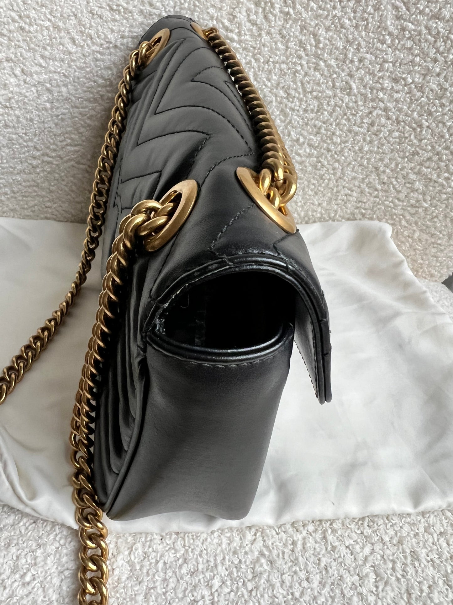 Gucci GG Black Marmont Small Shoulder Bag (RRP £2070)