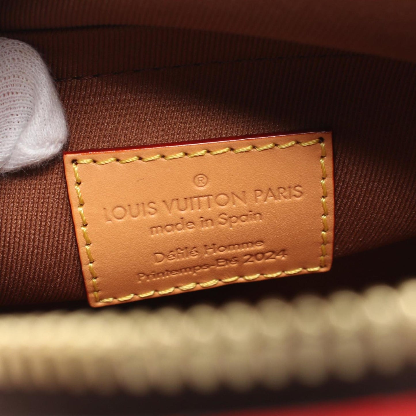 Louis Vuitton    Color Rouge Coated Canvas Leather Handbag