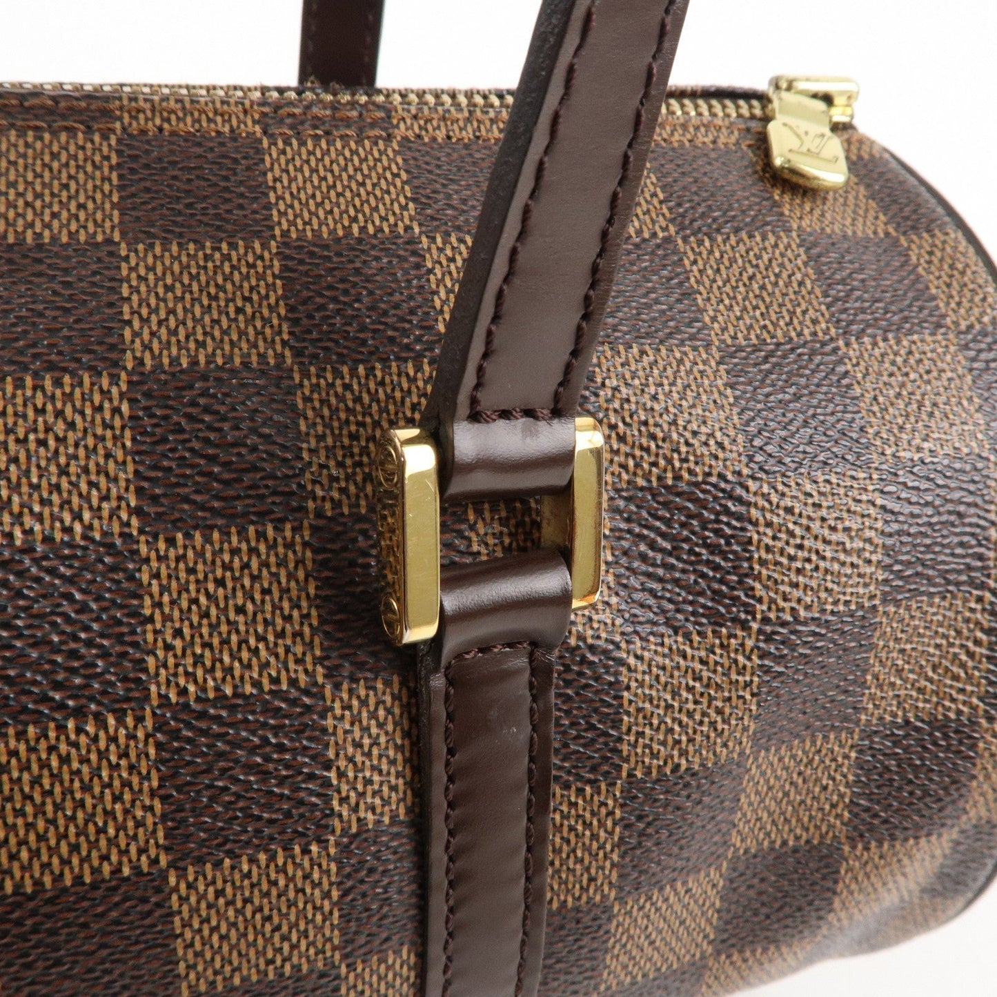 Authe Louis Vuitton Damier Papillon 30 Hand Bag & Pouch Brown N51303