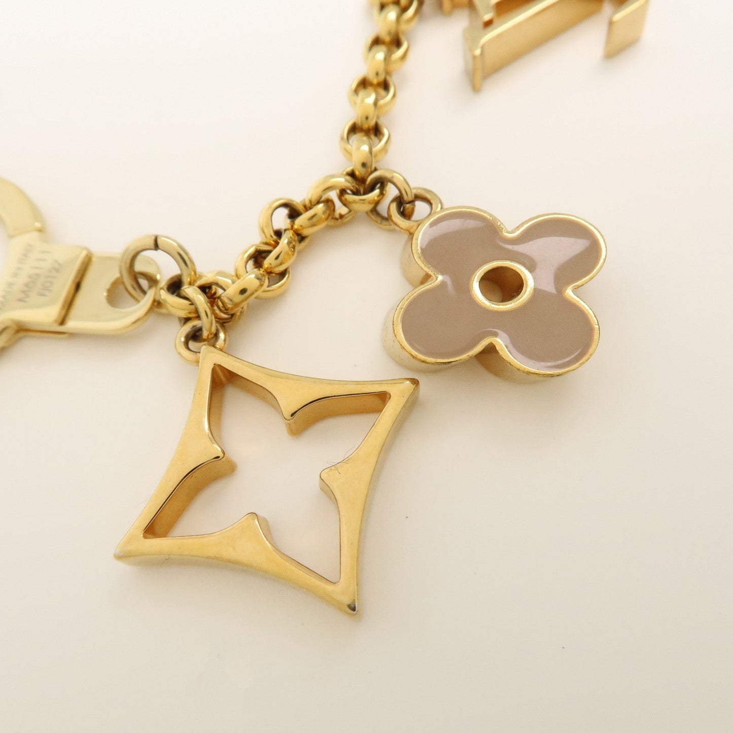 Louis Vuitton  Chain Fleur de Monogram LV Logo Bag Charm M65111
