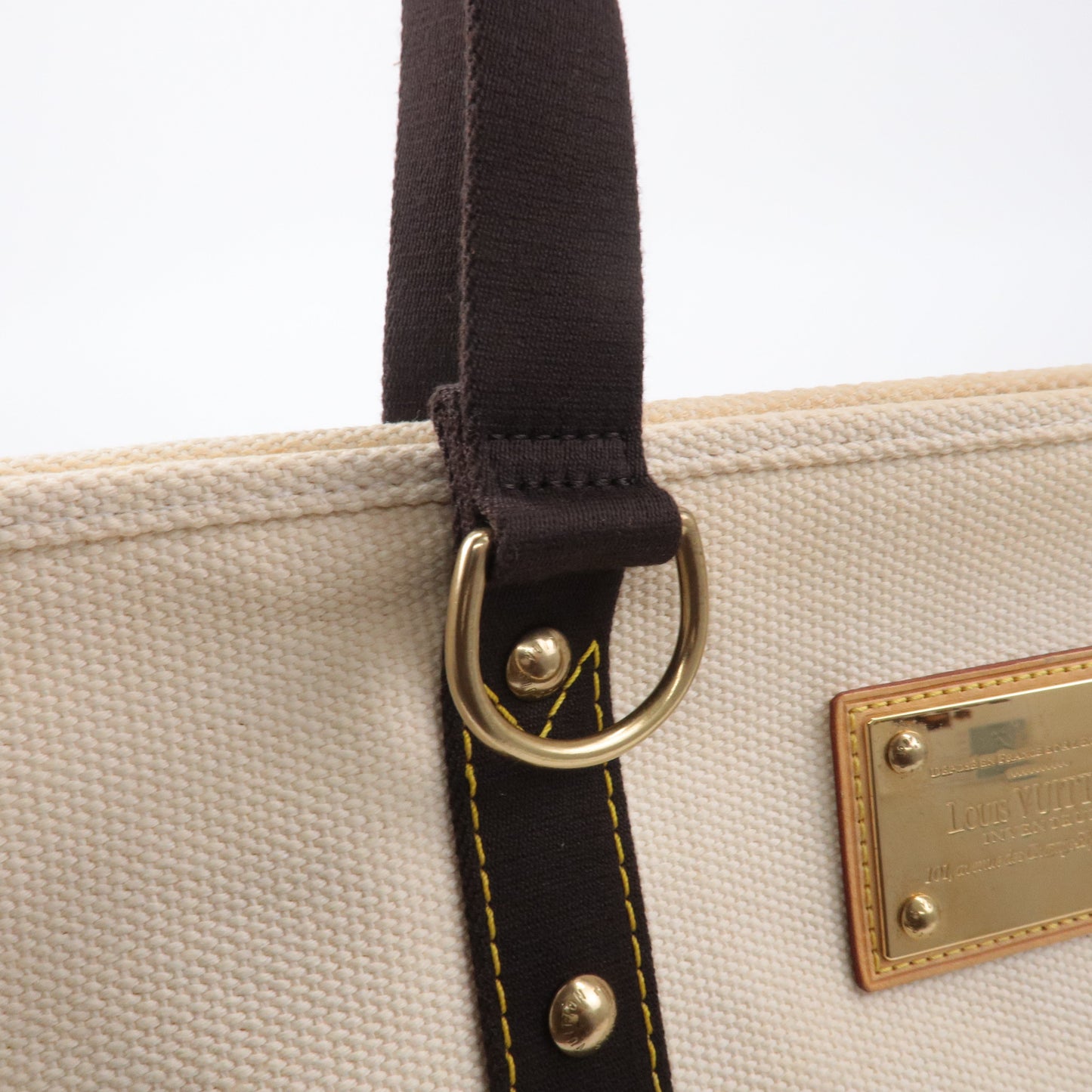 Louis Vuitton Antigua Cabas GM Tote Bag Hand Bag Ecru M40033