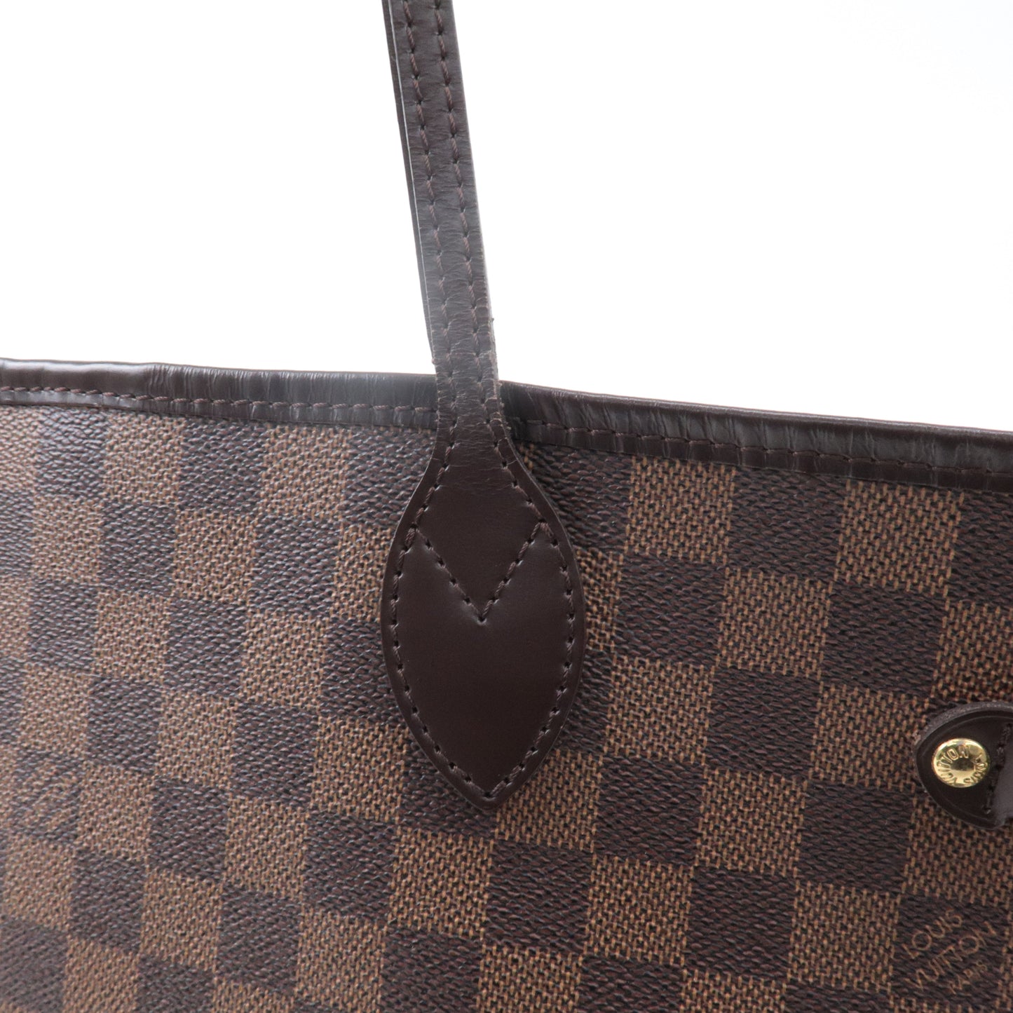 Louis Vuitton Damier Neverfull MM Tote Bag Brown N51105