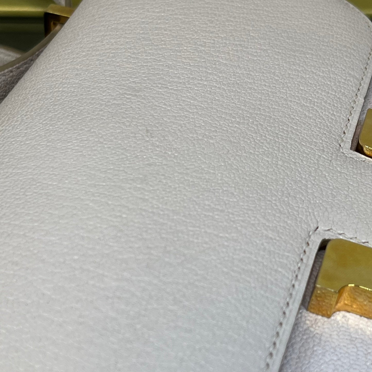 HERMES Constance 18 Mauve Pale Chevre Mysore Shoulder Bag