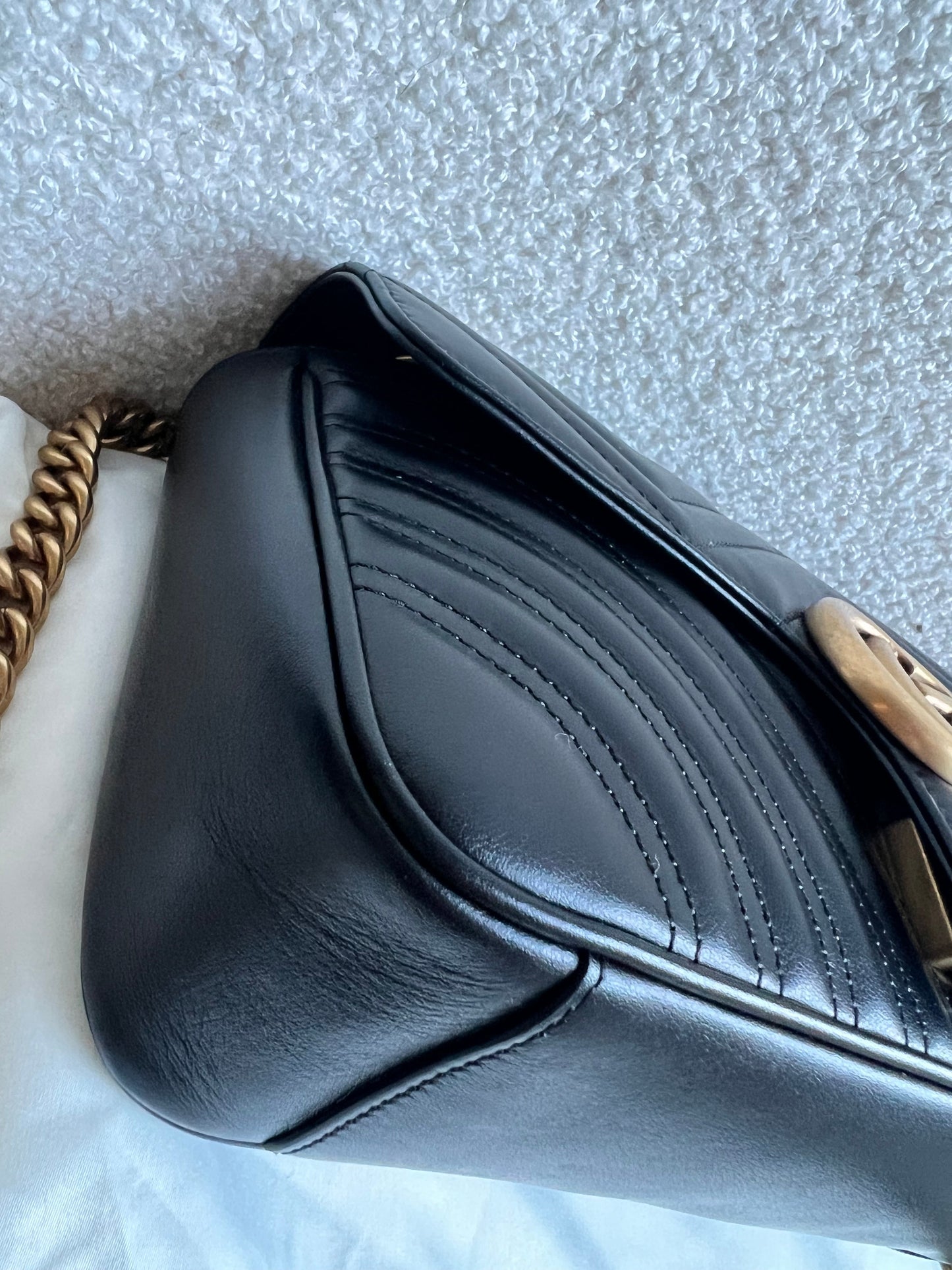 Gucci GG Black Marmont Small Shoulder Bag (RRP £2070)