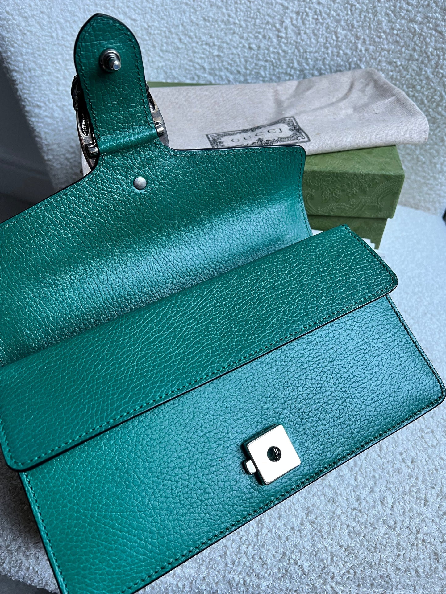Gucci Dionysus GG Green Small Shoulder Bag (RRP £2,670)