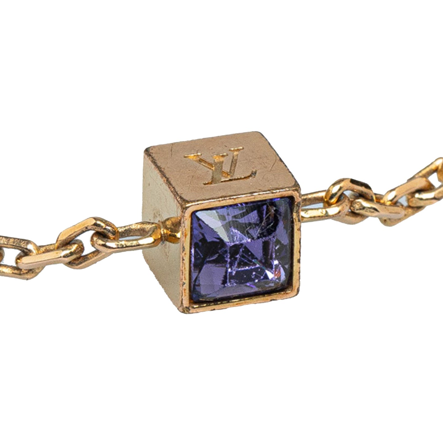 Gold Louis Vuitton Gamble Crystal Bracelet