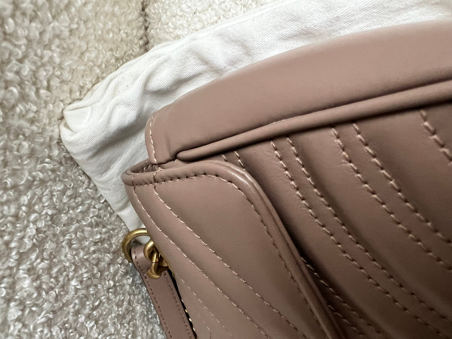 Gucci GG Dusty Pink Marmont Small Shoulder Bag (RRP £2070)