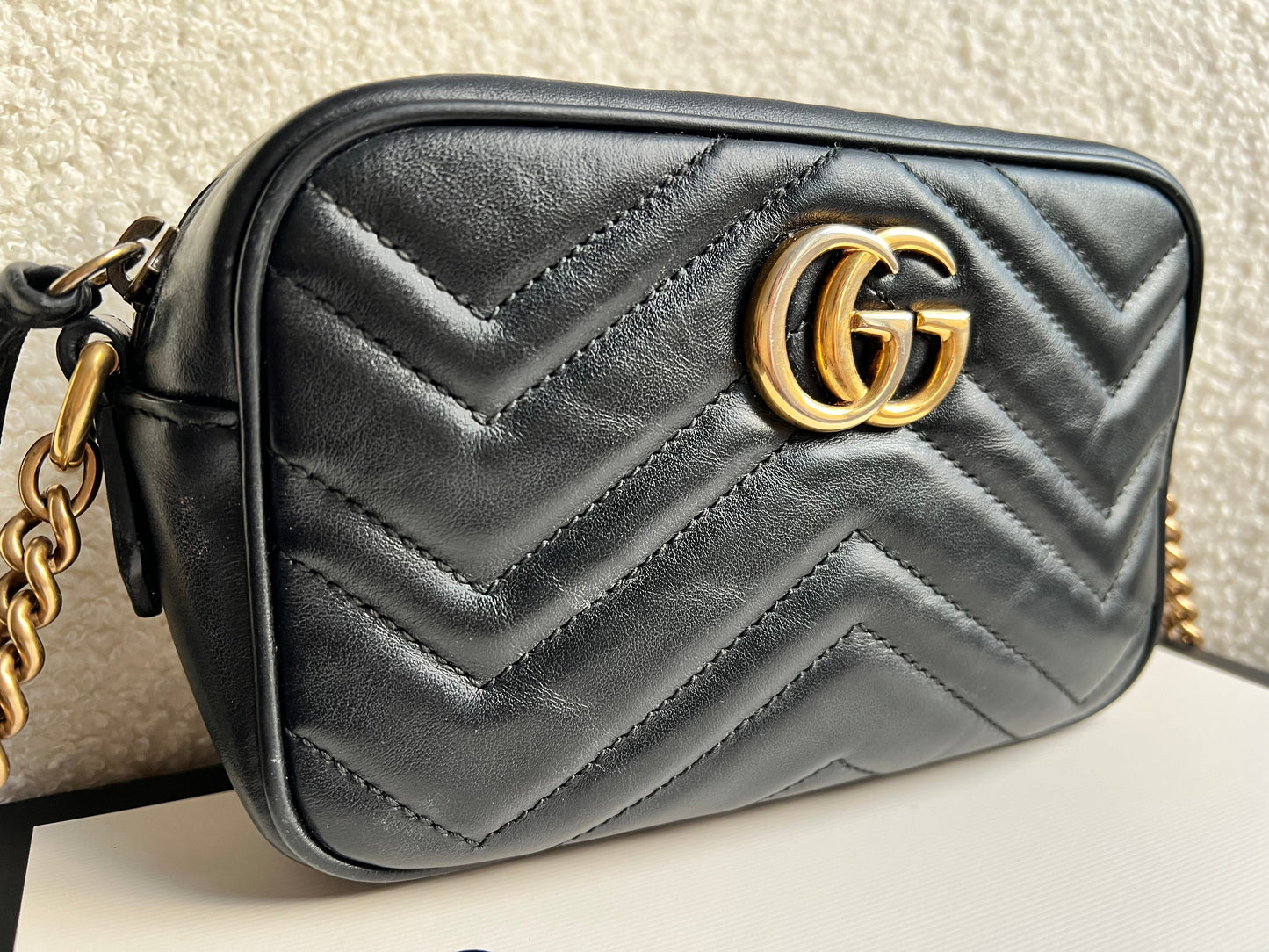 Gucci GG Black Marmont Mini Shoulder Bag (RRP £1,360)