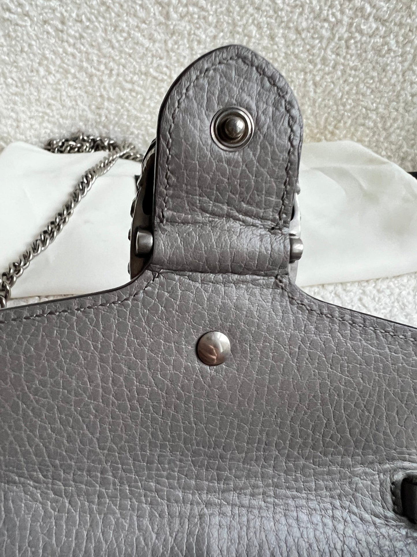 Gucci Dionysus GG Grey Super Mini Shoulder Bag (RRP £985)