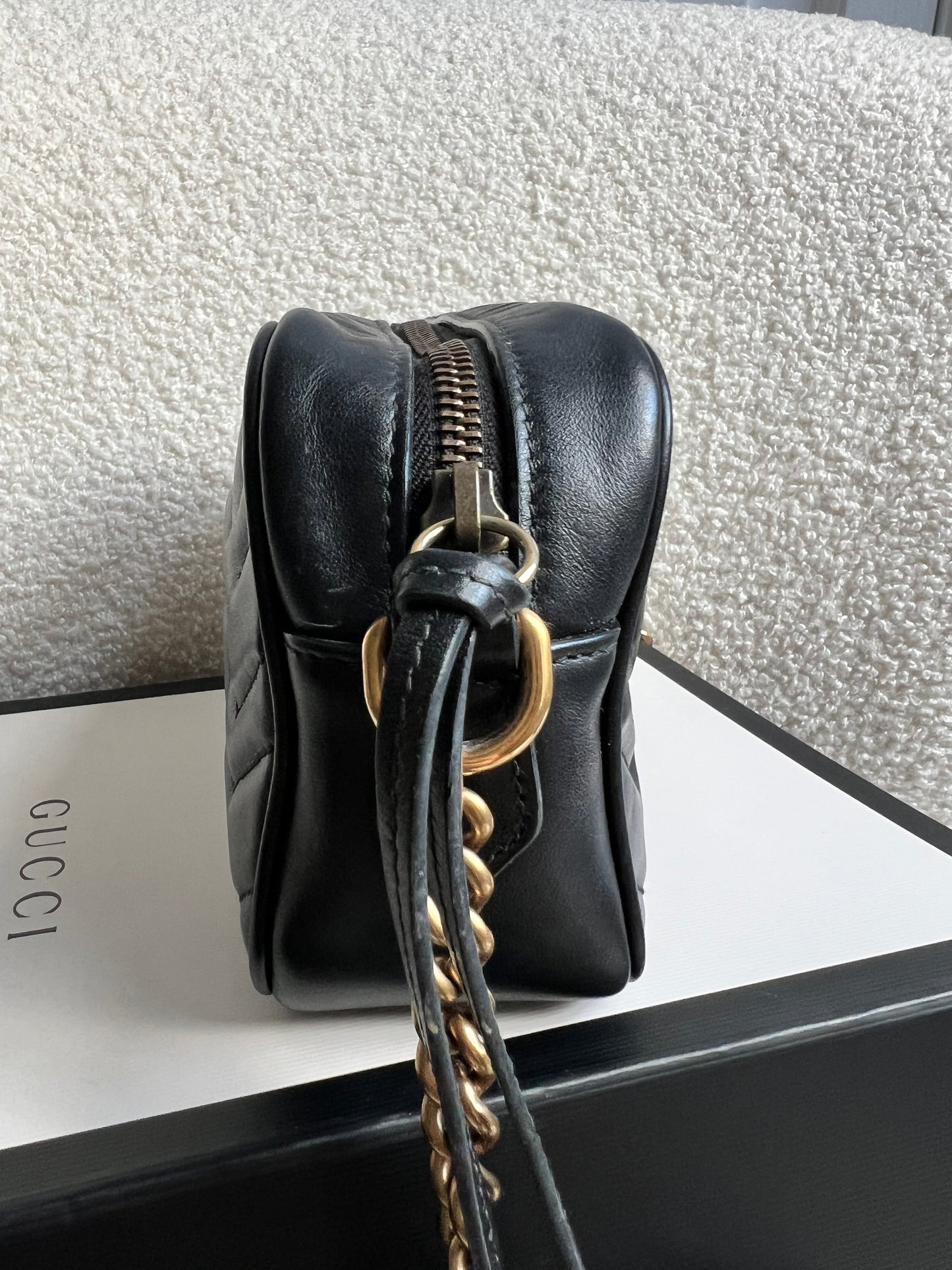 Gucci GG Black Marmont Mini Shoulder Bag (RRP £1,360)