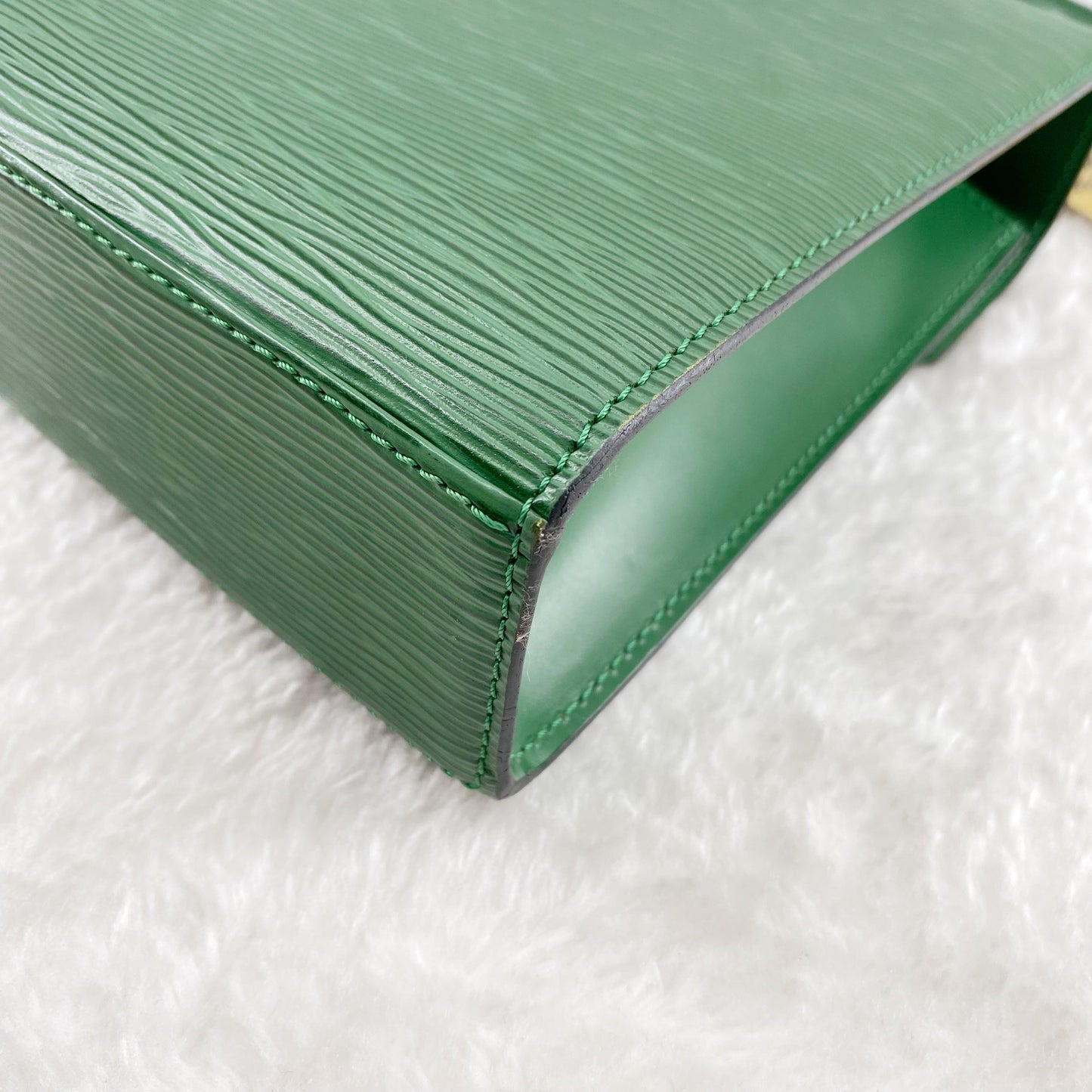Louis Vuitton Green Leather Marlesherbes Bag