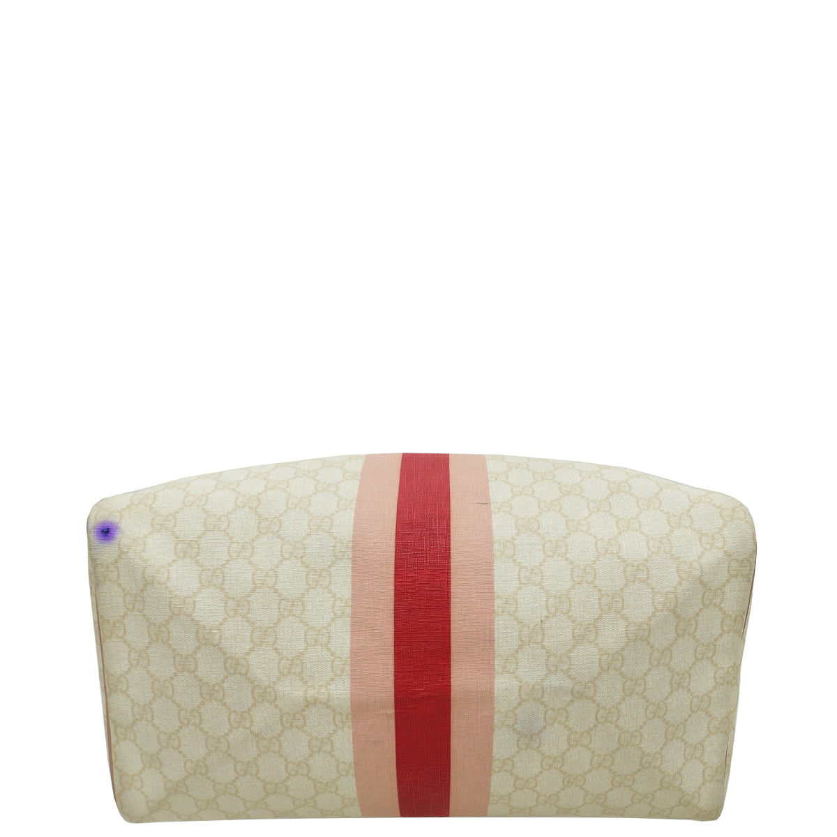 Gucci Beige GG Supreme Script Web Logo Joy Large Boston Bag