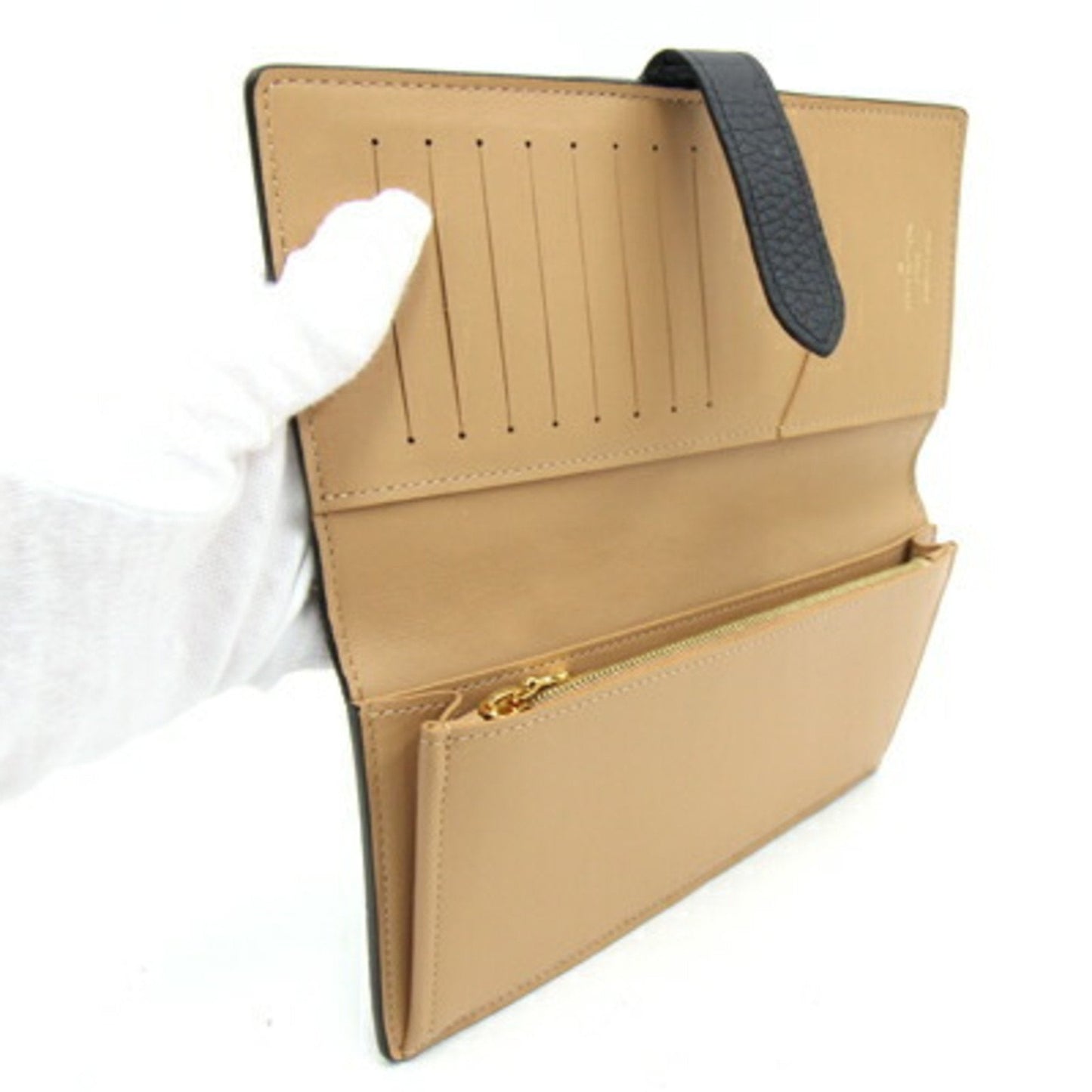 Louis Vuitton  Leather Long Wallet (Bi-Fold)