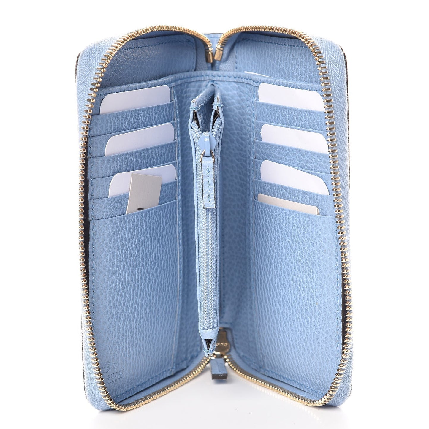 Gucci Original Leather Dollar Calf Wallet in Mineral Blue