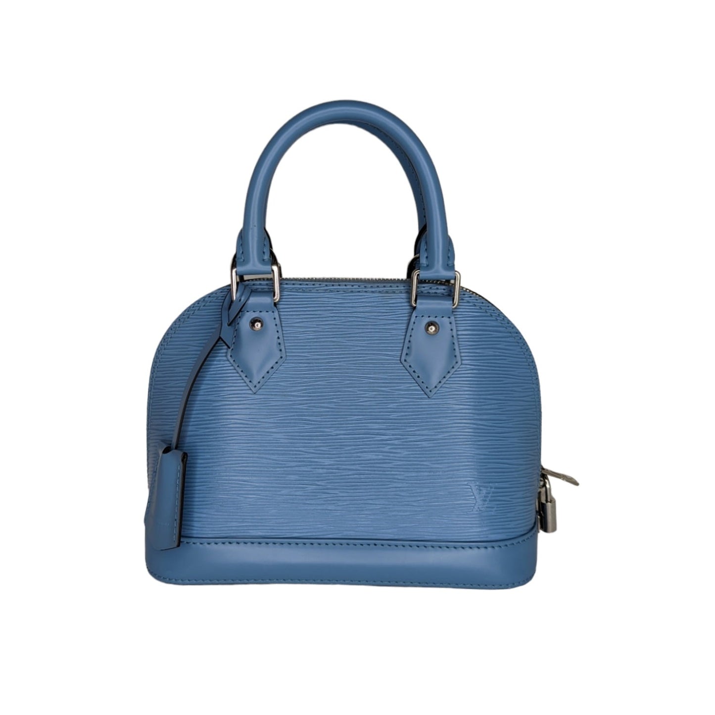 Louis Vuitton EPI Alma BB Satchel w/ Jacquard Strap