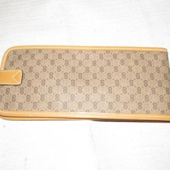 Gucci Brown Small G Logo Coated Canvas