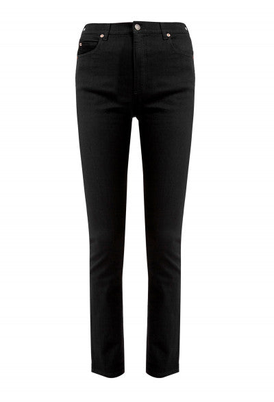 Gucci Skinny Jeans with Logo Patch in Black